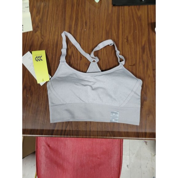Women's Medium Support Seamless Cami Bra - All in Motion™ Light Gray Heather M M - Picture 3 of 6